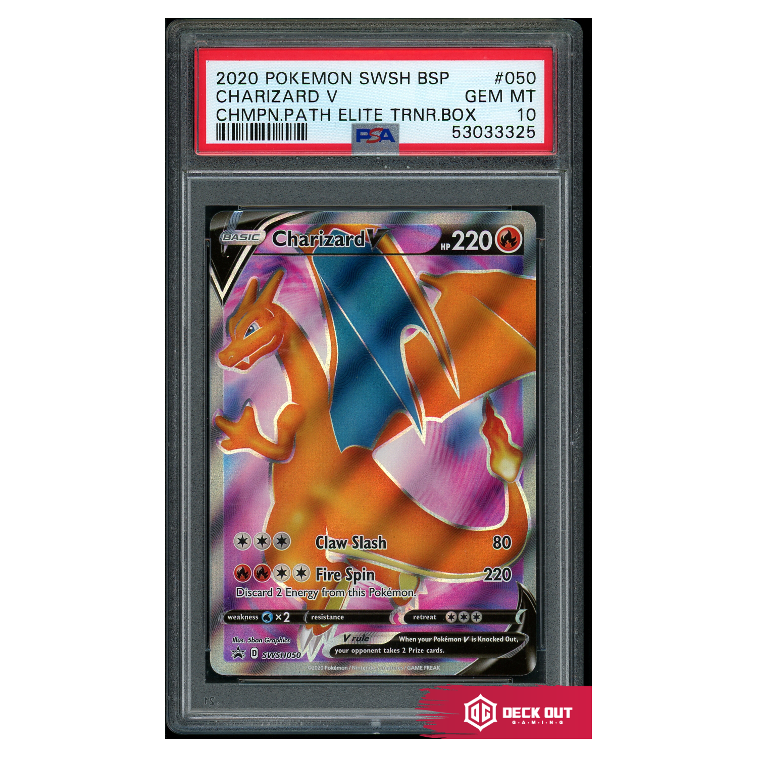 Charizard V - SWSH Promos - SWSH050 - PSA 10 - 53033325 - Deck Out Gaming