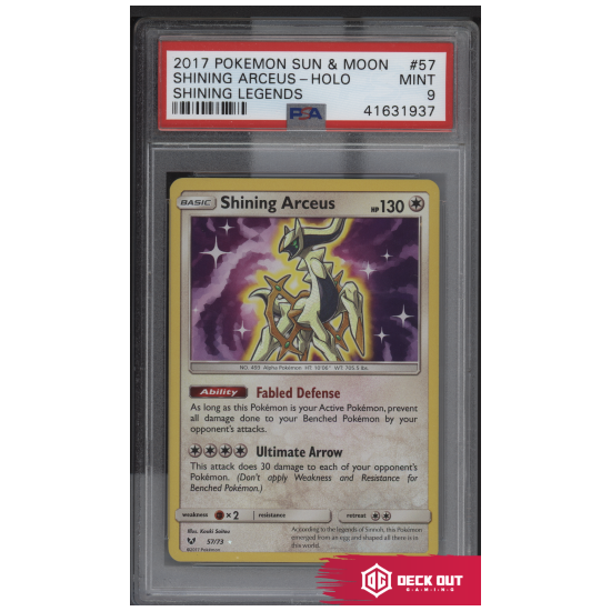 Shining Arceus - Shining Legends - 57 - PSA 9 - 41631937 - Deck Out Gaming