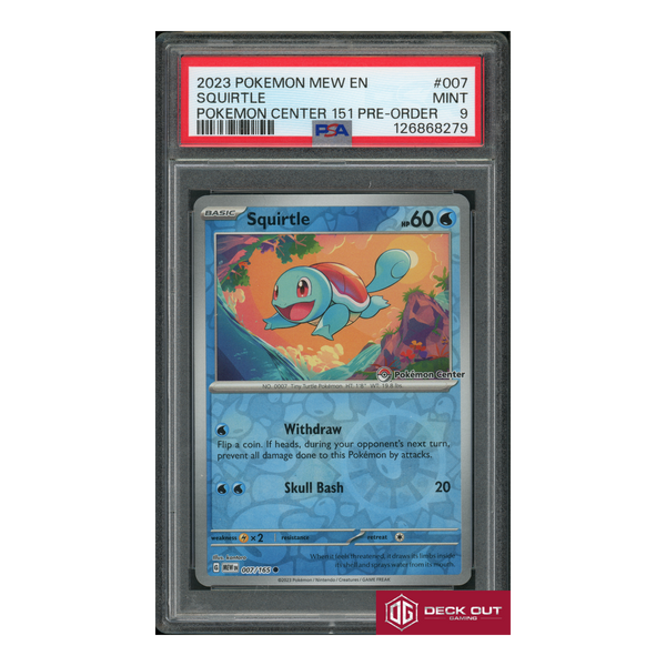 Squirtle - 2023 Pokemon Mew EN - Pokemon Center 151 Pre Order - 007 - PSA 9 - 126868279