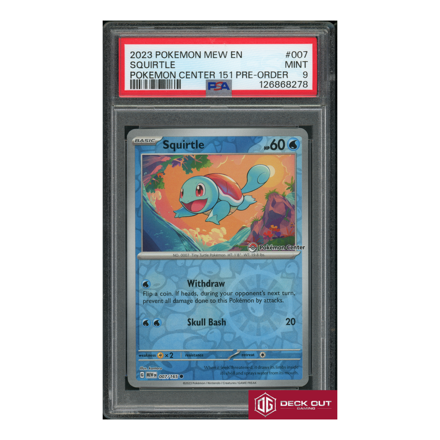 Squirtle - 2023 Pokemon Mew EN - Pokemon Center 151 Pre Order - 007 - PSA 9 - 126868278-1