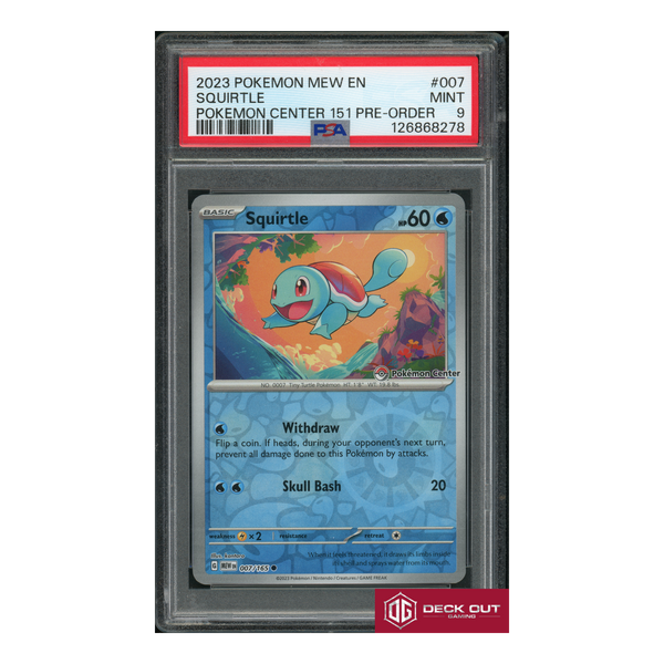 Squirtle - 2023 Pokemon Mew EN - Pokemon Center 151 Pre Order - 007 - PSA 9 - 126868278