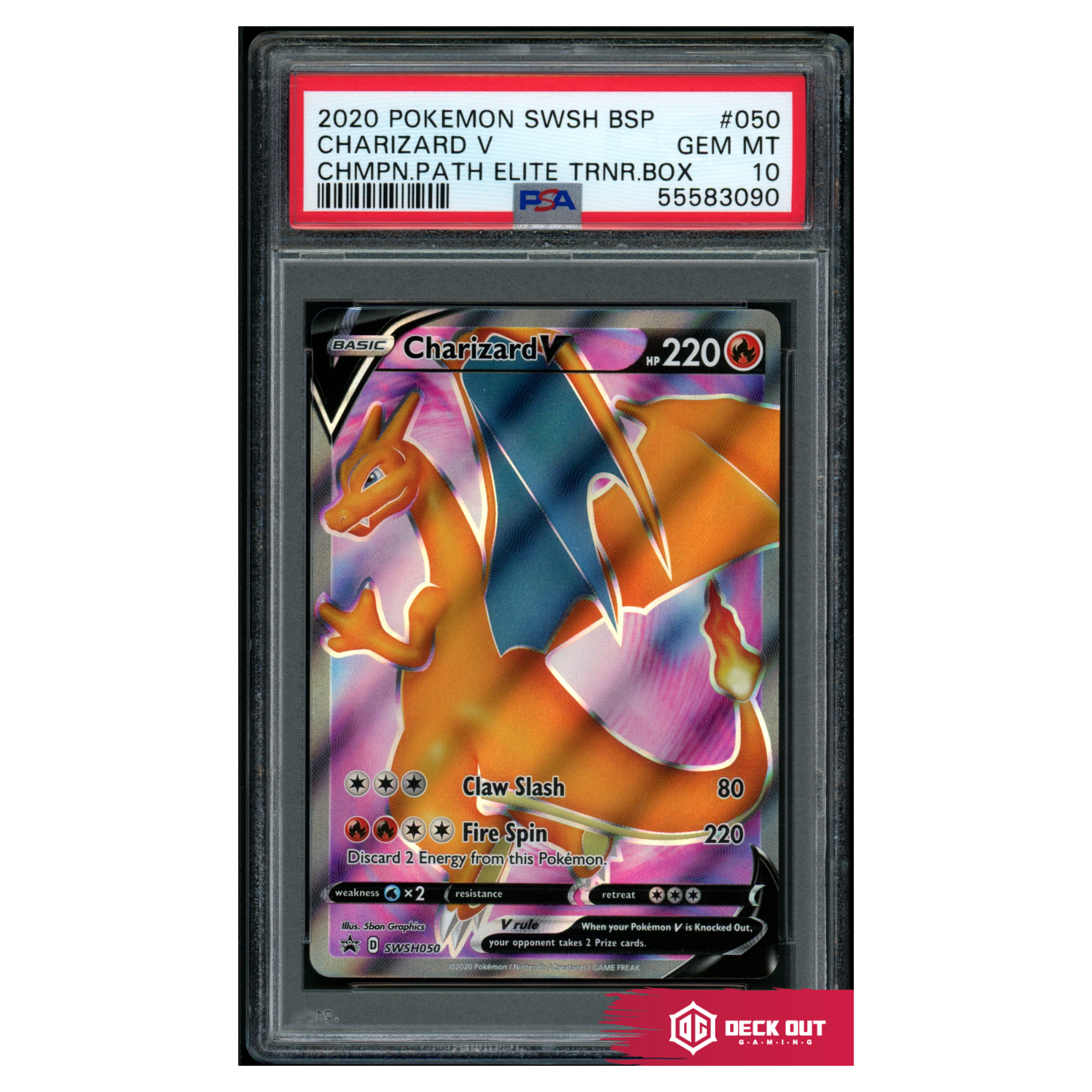 Charizard V - SWSH Promos - SWSH050 - PSA 10 - 55583090 - Deck Out Gaming