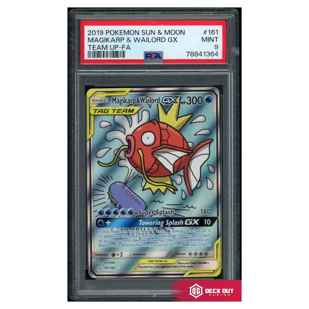 Magikarp & Wailord GX - Team Up - 161 - PSA 9 - 78841364 - Deck Out Gaming