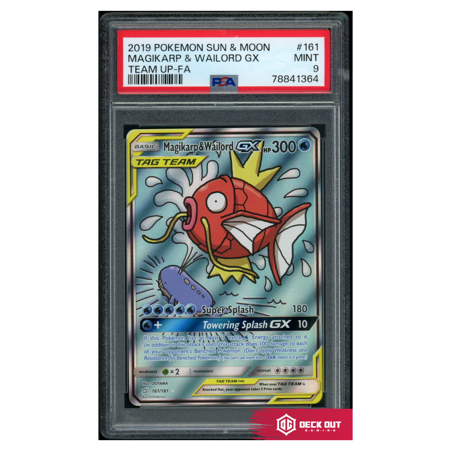 Magikarp & Wailord GX - Team Up - 161 - PSA 9 - 78841364 - Deck Out Gaming