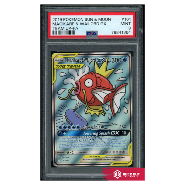 Magikarp & Wailord GX - Team Up - 161 - PSA 9 - 78841364 - Deck Out Gaming