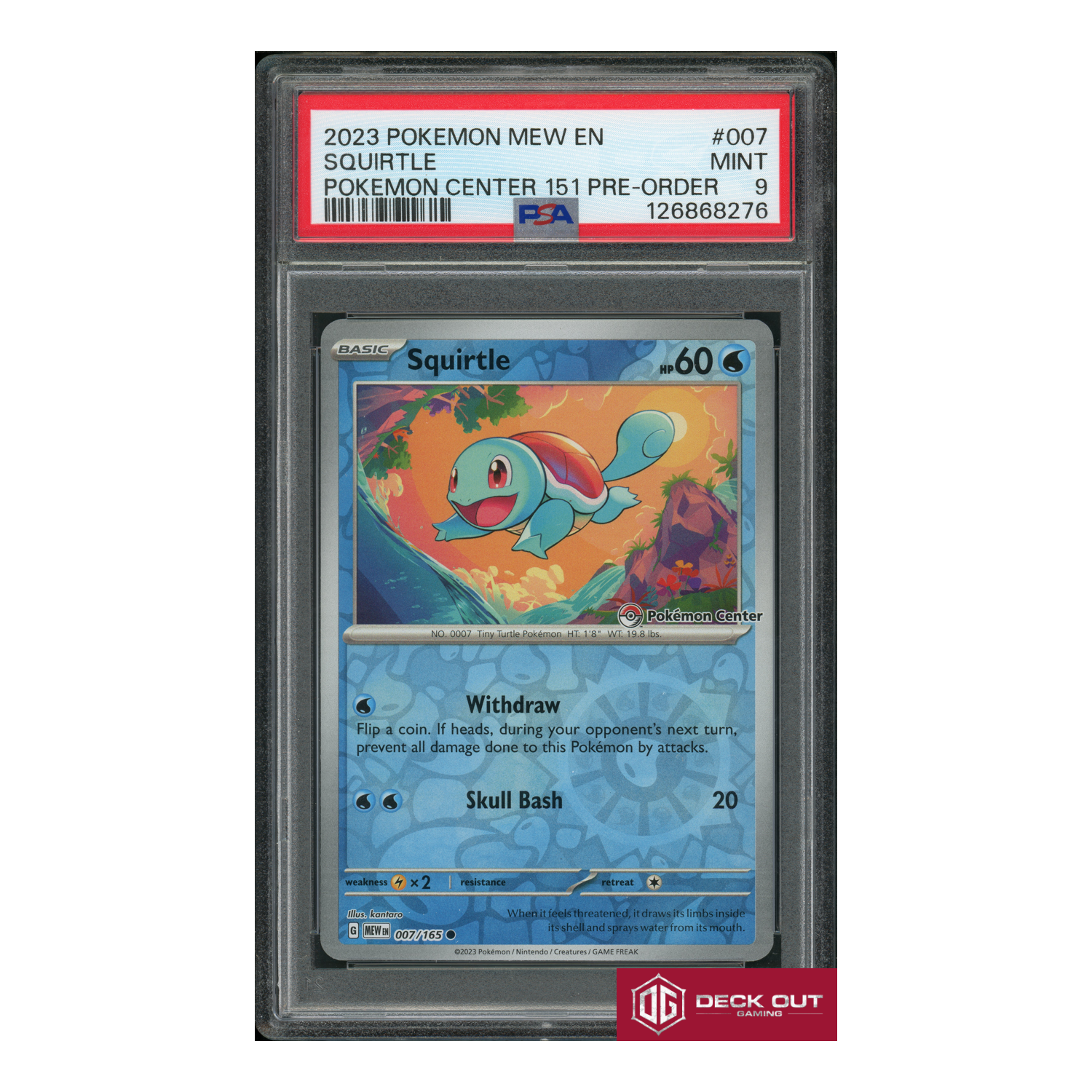 Squirtle - 2023 Pokemon Mew EN - Pokemon Center 151 Pre Order - 007 - PSA 9 - 126868276
