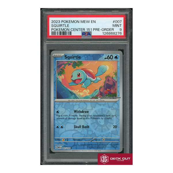 Squirtle - 2023 Pokemon Mew EN - Pokemon Center 151 Pre Order - 007 - PSA 9 - 126868276