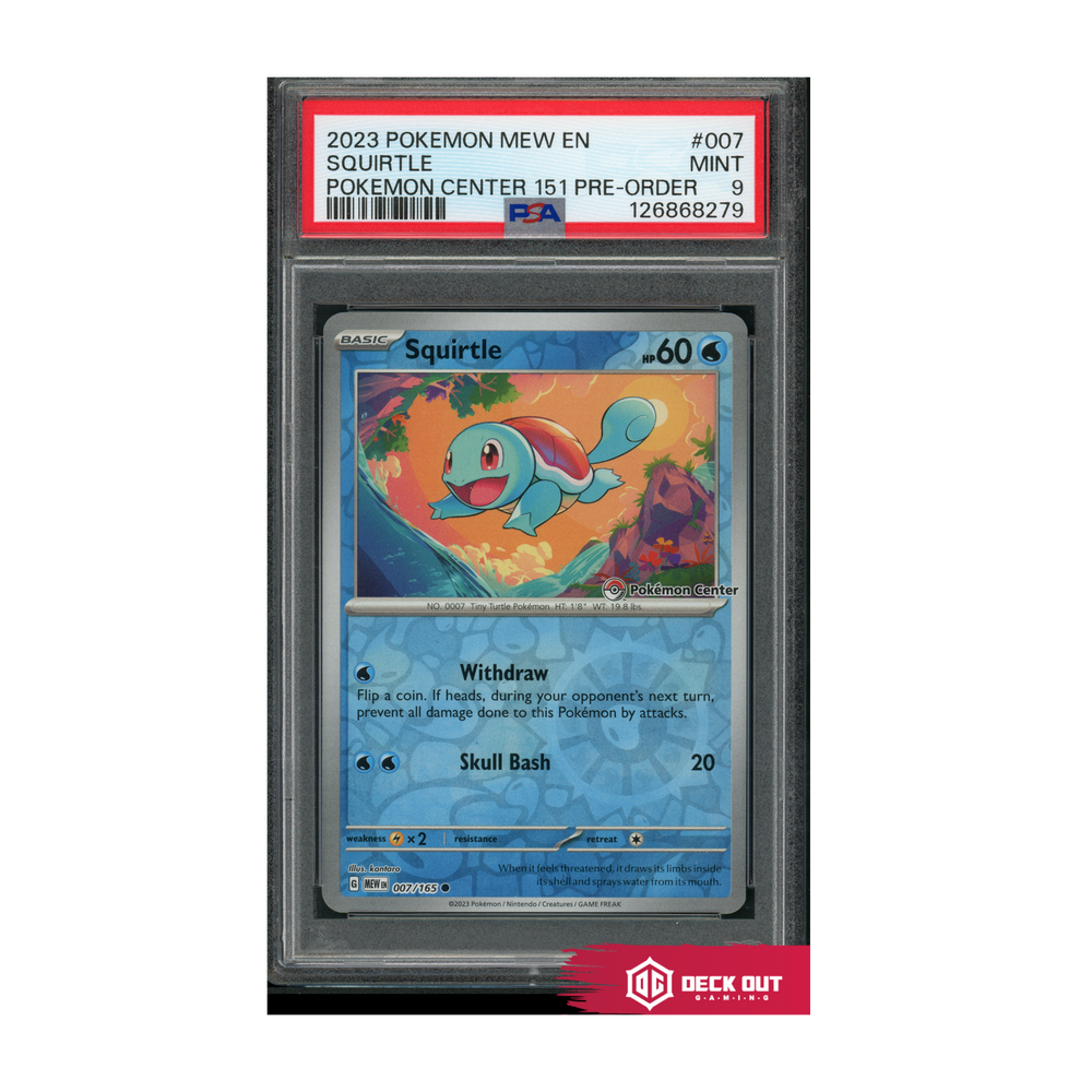 Squirtle - 2023 Pokemon Mew EN - Pokemon Center 151 Pre Order - 007 - PSA 9 - 126868279