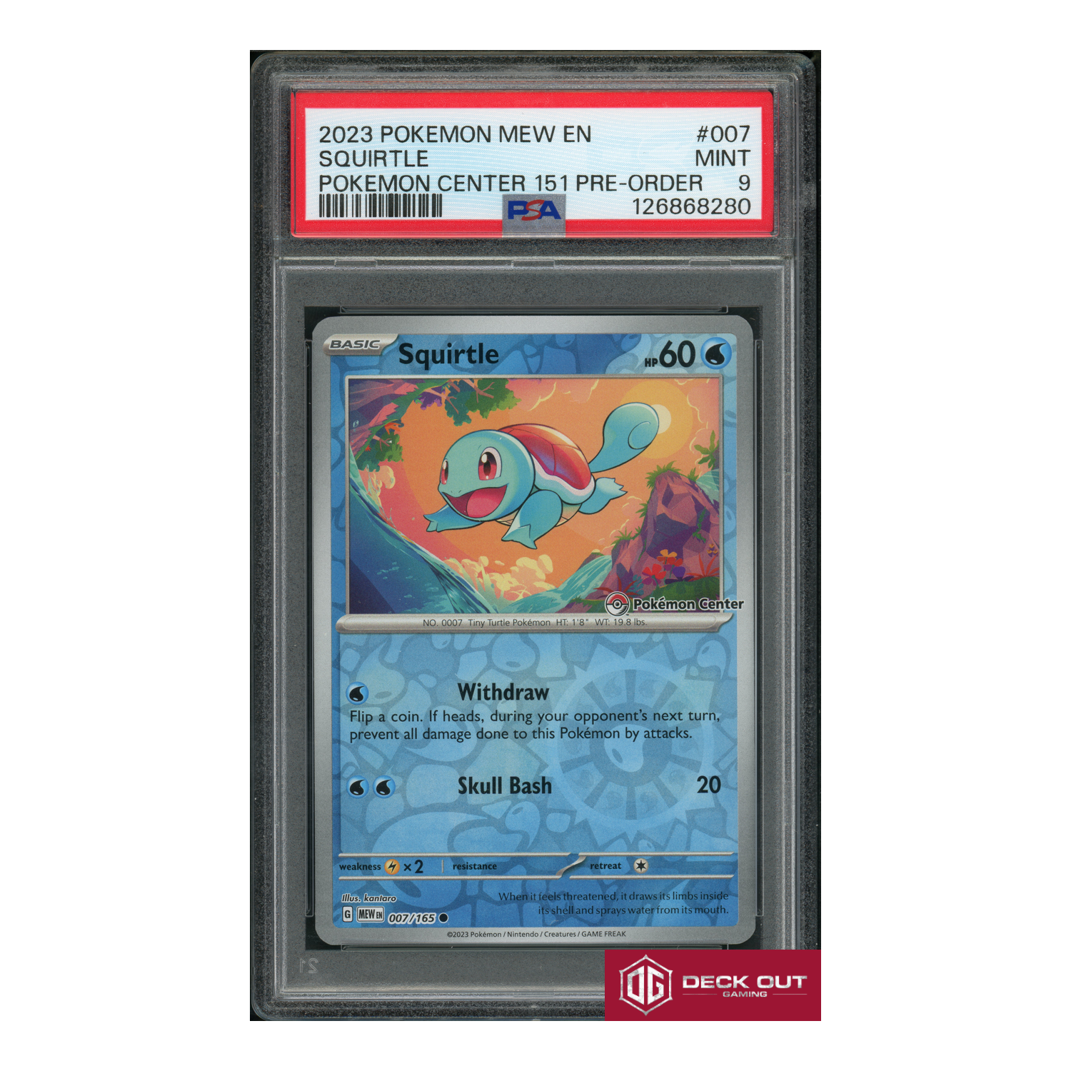 Squirtle - 2023 Pokemon Mew EN - Pokemon Center 151 Pre Order - 007 - PSA 9 - 126868280