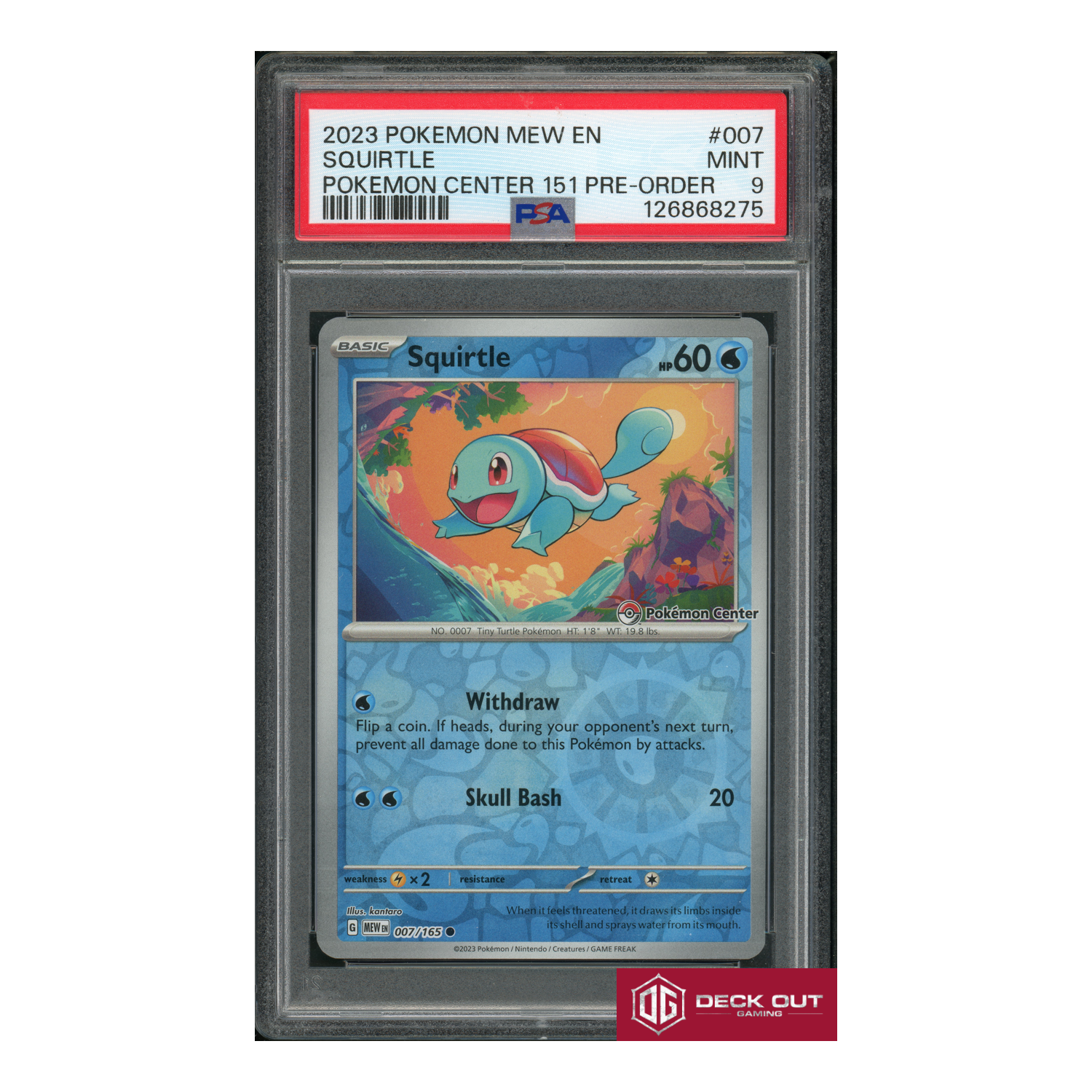 Squirtle - 2023 Pokemon Mew EN - Pokemon Center 151 Pre Order - 007 - PSA 9 - 126868275