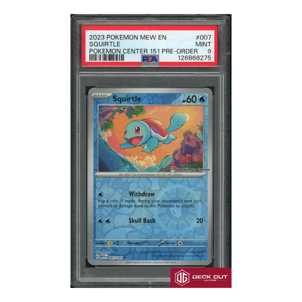 Squirtle - 2023 Pokemon Mew EN - Pokemon Center 151 Pre Order - 007 - PSA 9 - 126868275