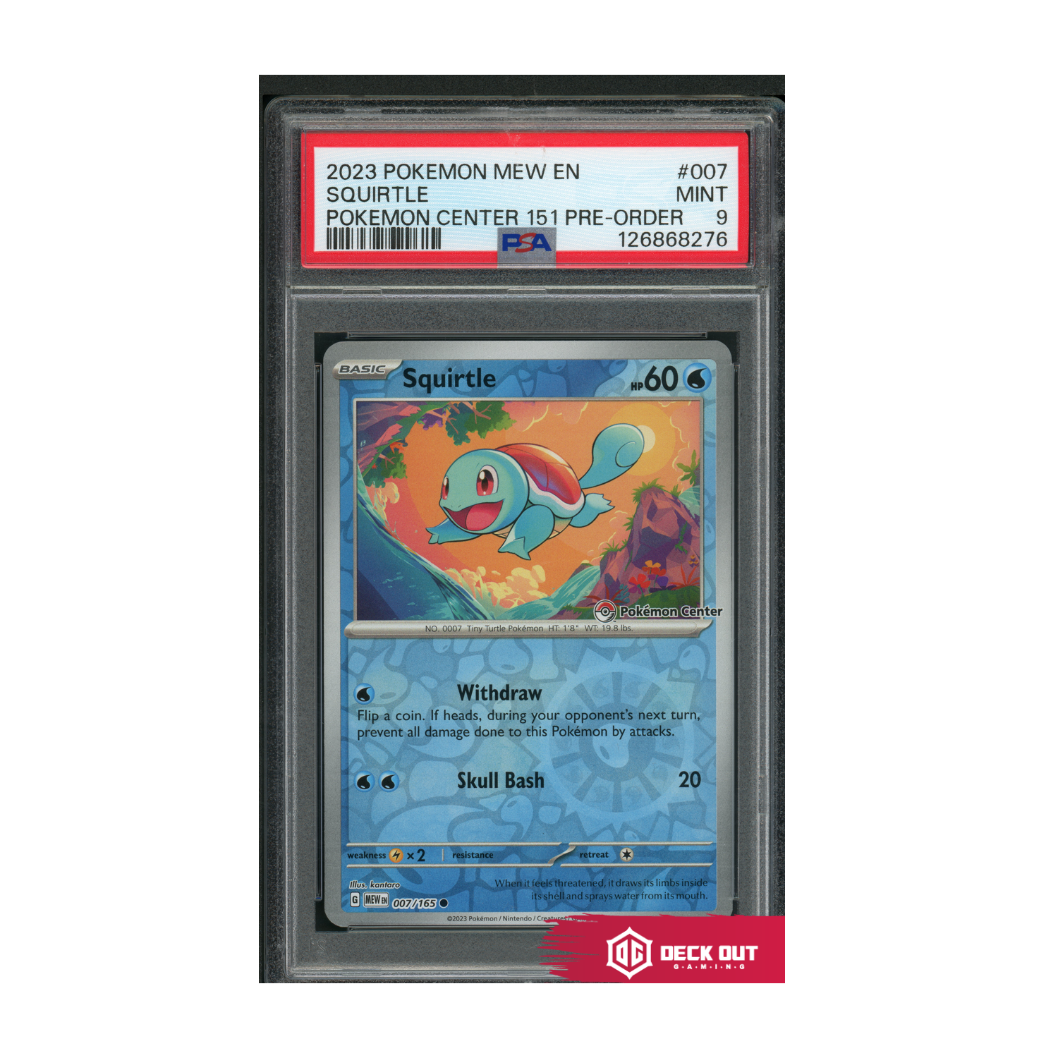Squirtle - 2023 Pokemon Mew EN - Pokemon Center 151 Pre Order - 007 - PSA 9 - 126868276