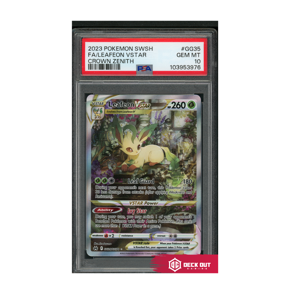 FA Leafeon VSTAR - Crown Zenith - GG35 - PSA 10 - 103953976