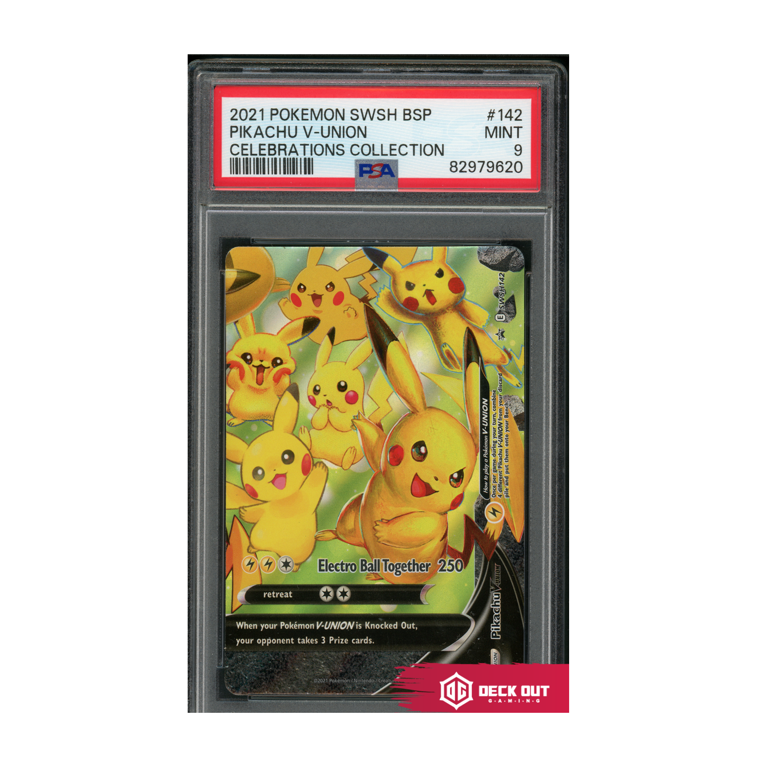 Pikachu V-Union - SWSH Promos - SWSH142 - PSA 9 - 82976620 - Deck Out Gaming
