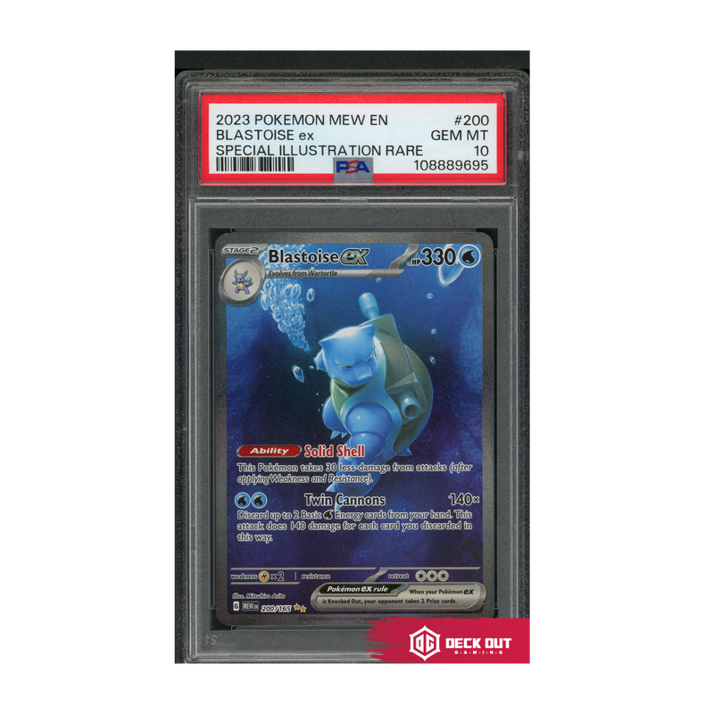 Blastoise ex - 151 - 200 - PSA 10 - 108889695 - Deck Out Gaming