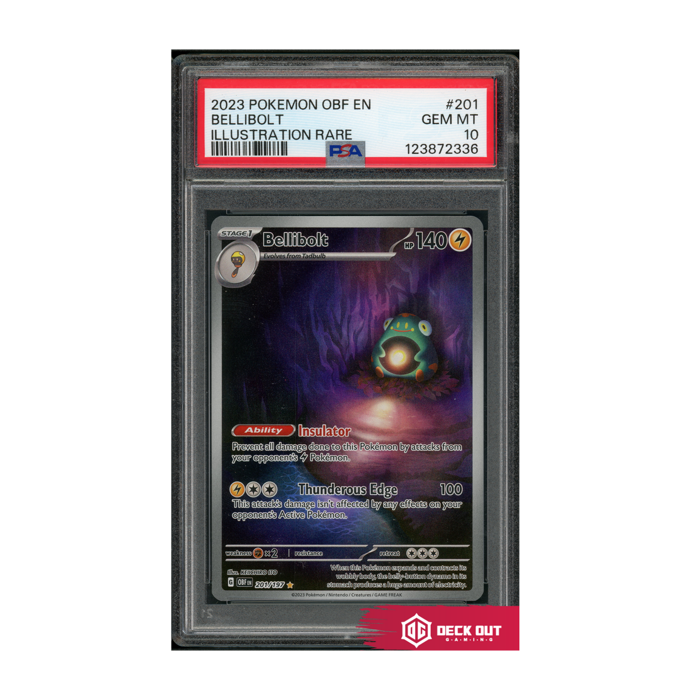 Bellibolt - 2023 Pokemon Obf EN - #201 - PSA 10 - 123872336 - Deck Out Gaming