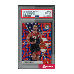 Stephen Curry (Reactive Blue) - 2019 Panini Mosaic - 260 - PSA 10 - 58638067 - Deck Out Gaming