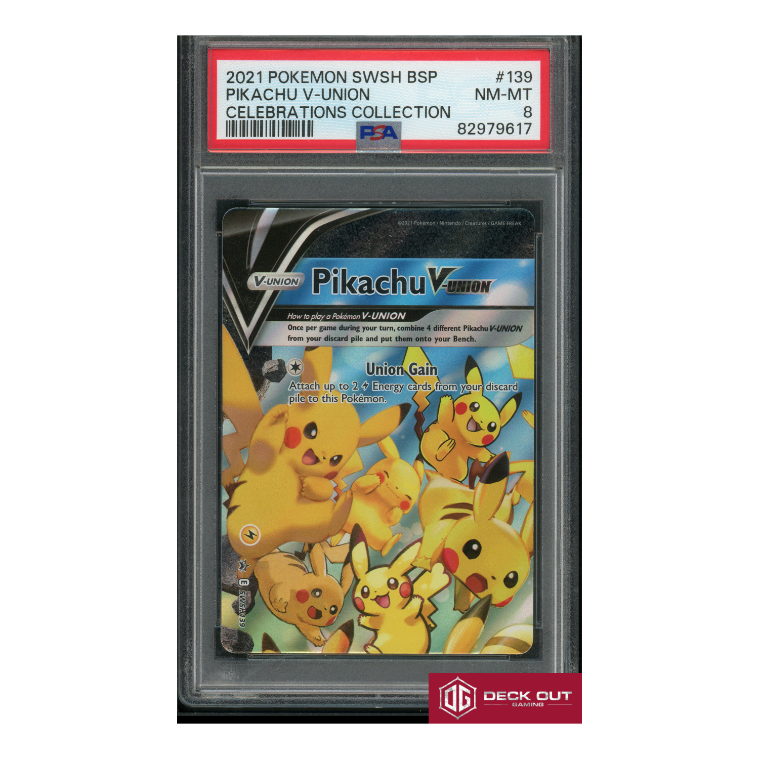 Pikachu V-Union - PSA 8 - 82979617 - SWSH Promos - #139