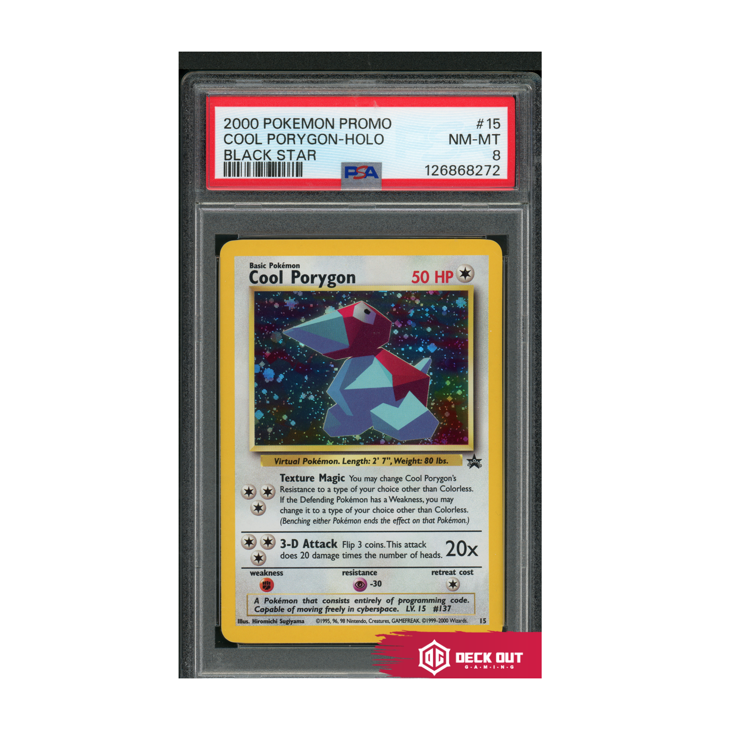 Cool Porygon Holo - Black Star - 2000 Pokemon Promo - 15 - PSA 8 - 126868272 - Deck Out Gaming