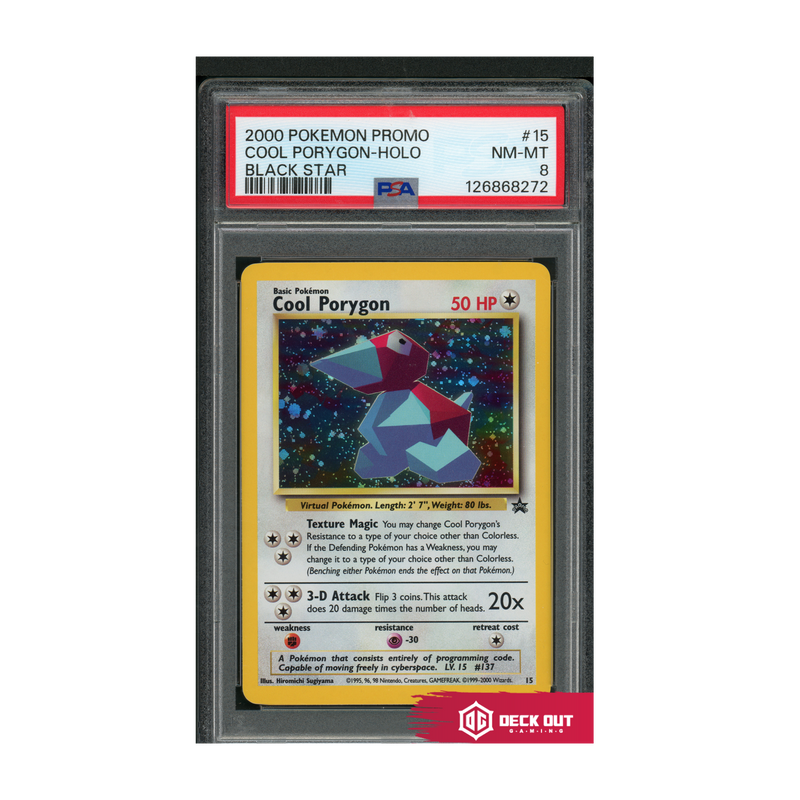 Cool Porygon Holo - Black Star - 2000 Pokemon Promo - 15 - PSA 8 - 126868272 - Deck Out Gaming