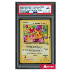 Birthday Pikachu - Celebrations Classic Collection - 24 - PSA 9 - 82976453 - Deck Out Gaming