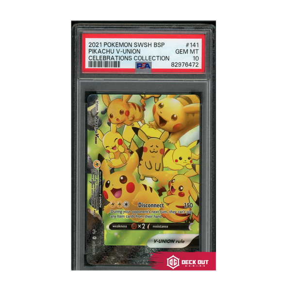 Pikachu V-Union - SWSH Promos - SWSH141 - PSA 10 - 82976472 - Deck Out Gaming
