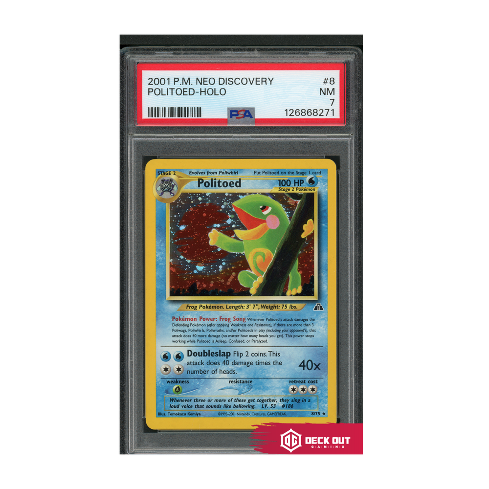 Politoed Holo - 2001 PM Neo Discovery - 8 - PSA 7 - 126868271
