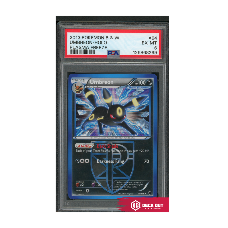 Umbreon Holo - Plasma Freeze - 2013 Pokemon B&W - 64 - PSA 6 - 126868299 - Deck Out Gaming