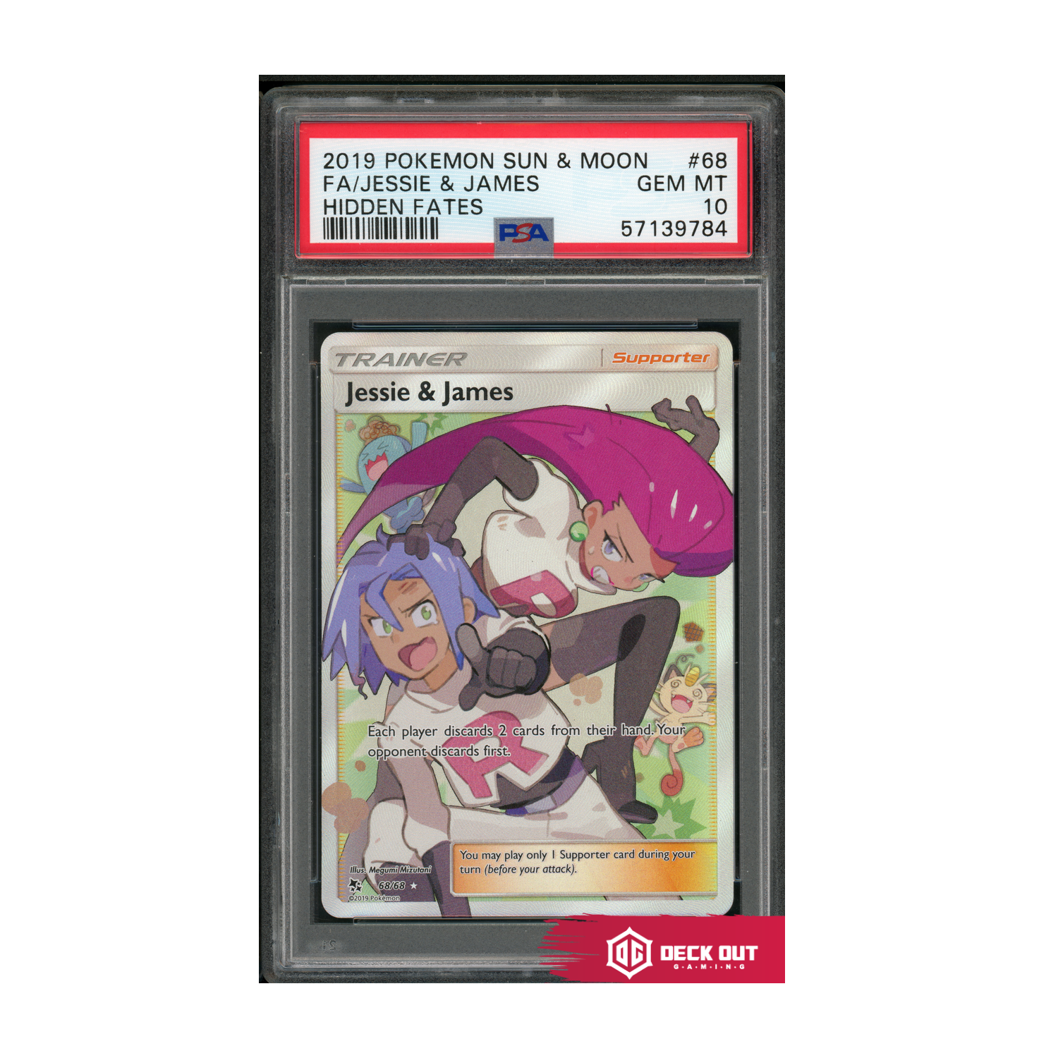 Jessie & James - Hidden Fates - 068 - PSA 10 - 57139784 - Deck Out Gaming
