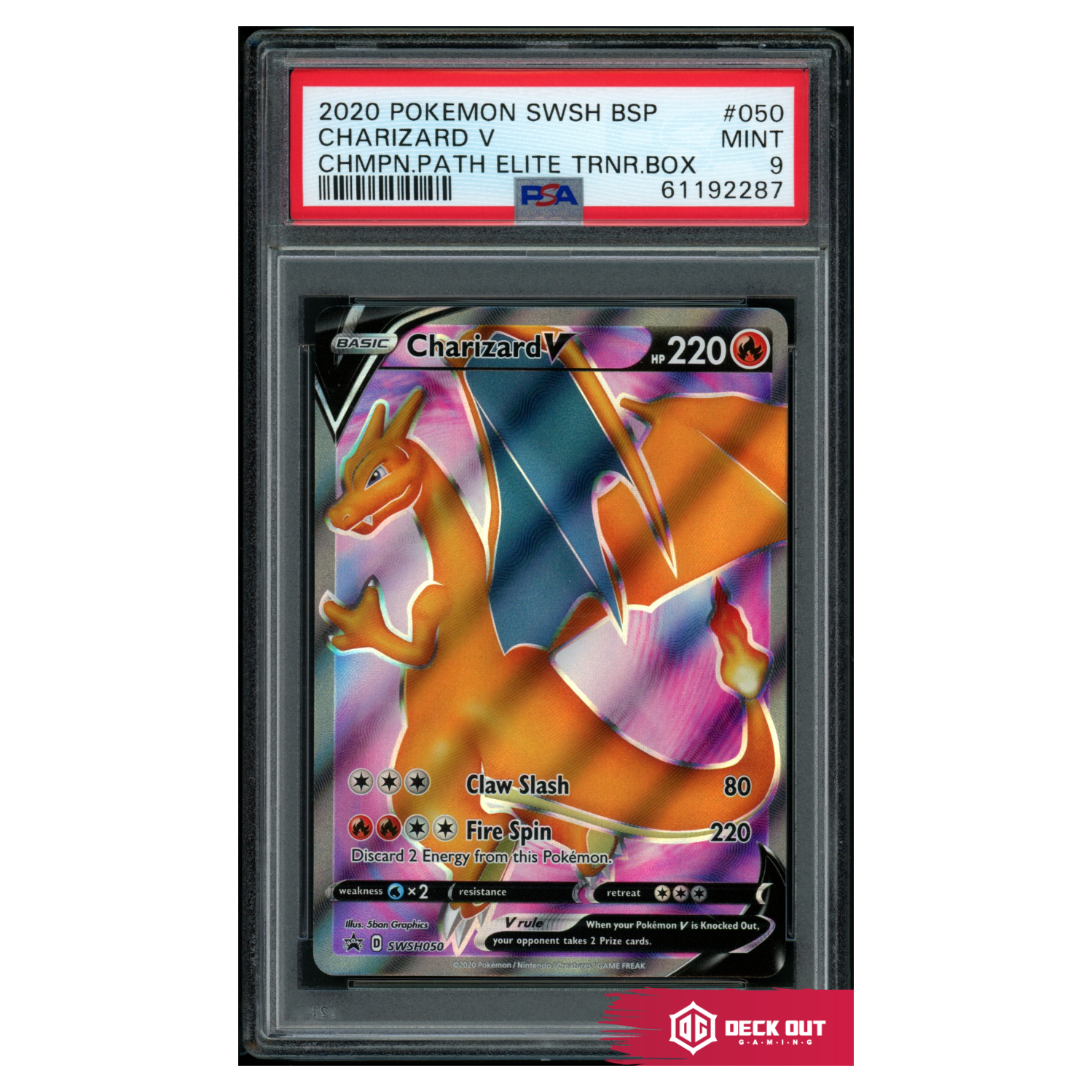 Charizard V - SWSH Promos - SWSH050 - PSA 9 - 61192287 - Deck Out Gaming