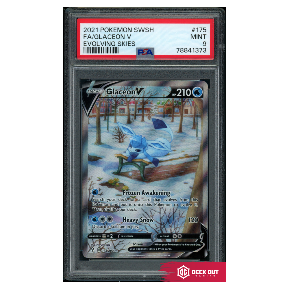 Glaceon V - Evolving Skies - 175 - PSA 9 - 78841373 - Deck Out Gaming