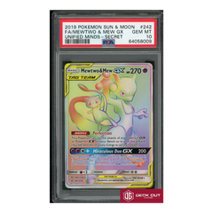 Mewtwo & Mew GX - PSA 10 - 64058009 - Unified Minds - #242-1