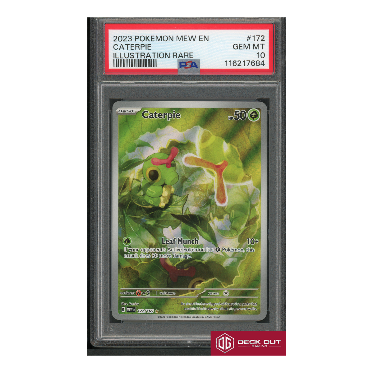 Caterpie - PSA 10 - 116217684 - 151 - #172 - Deck Out Gaming