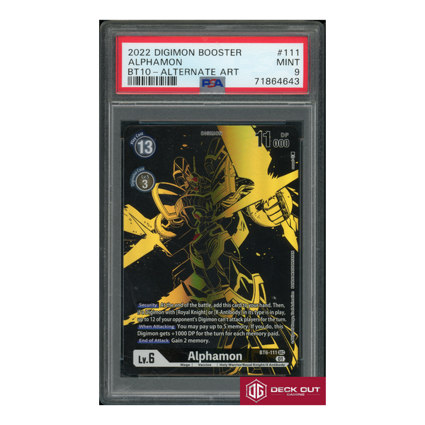 Alphamon (Gold) - BT10: Xros Encounter  - 111 - PSA 9 - 71864643