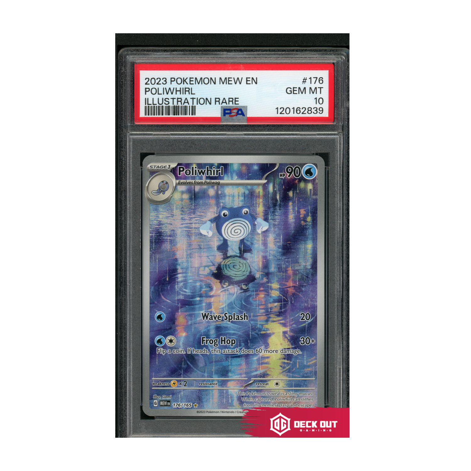 Poliwhirl - Illustration Rare - 2023 Pokemon MEW EN - 176 - PSA 10 - 120162839 - Deck Out Gaming