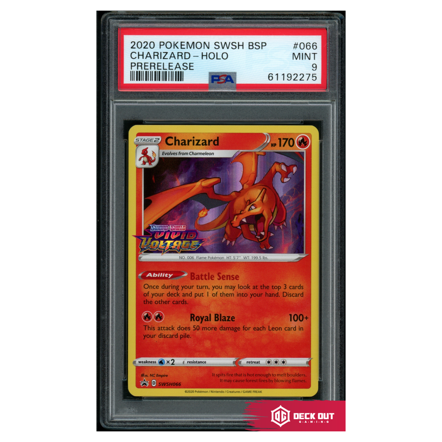 Charizard - SWSH Promos - SWSH066 - PSA 9 - 61192275 - Deck Out Gaming