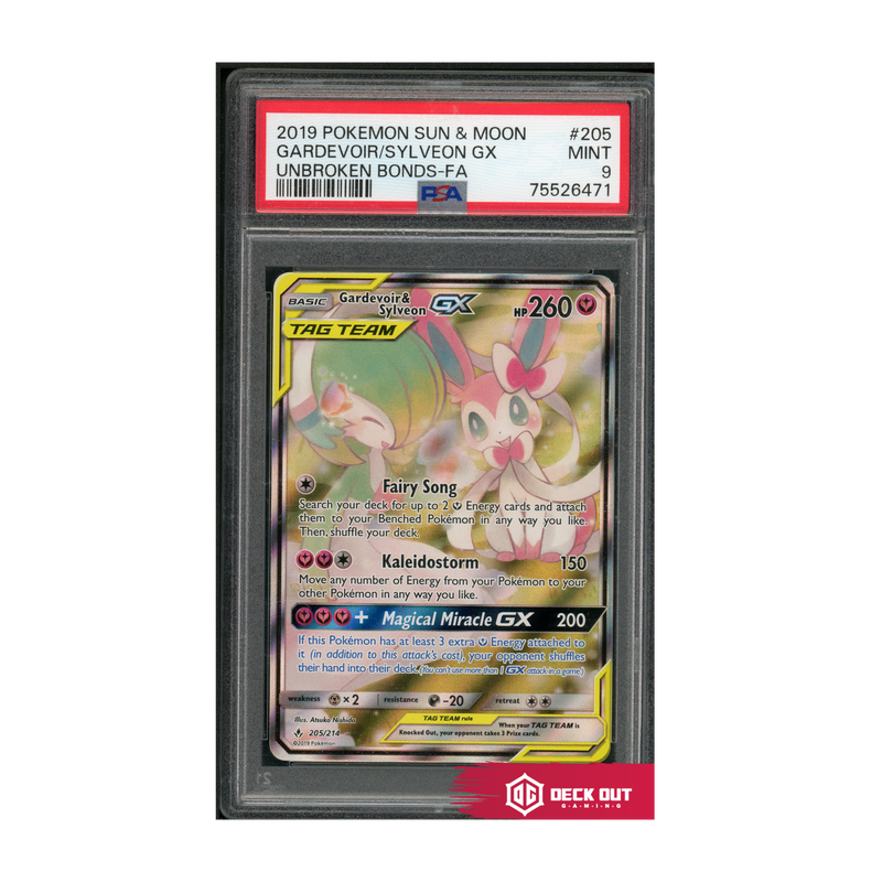 Gardevoir & Sylveon GX - Unbroken Bonds - 205 - PSA 9 - 75526471 - Deck Out Gaming