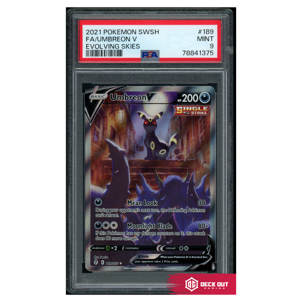 Umbreon V - Evolving Skies - 189 - PSA 9 - 78841375 - Deck Out Gaming