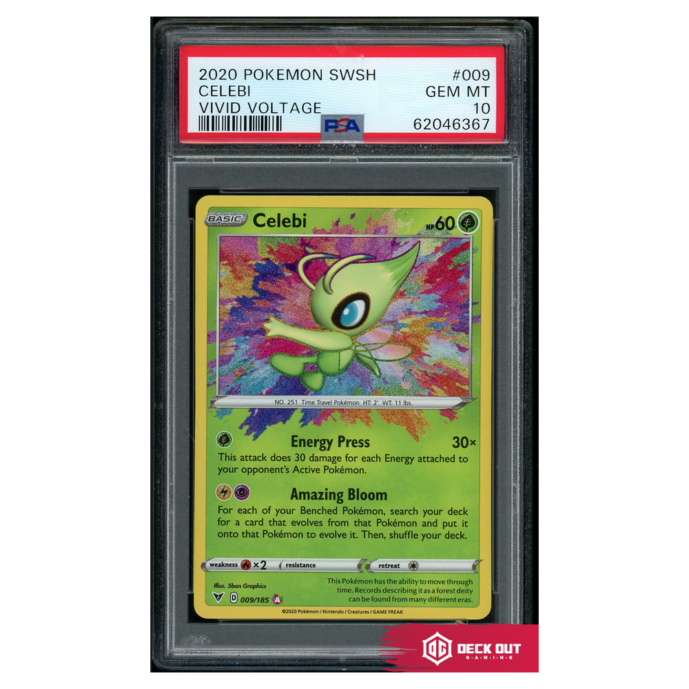 Celebi - Vivid Voltage - 009 - PSA 10 - 62046367 - Deck Out Gaming