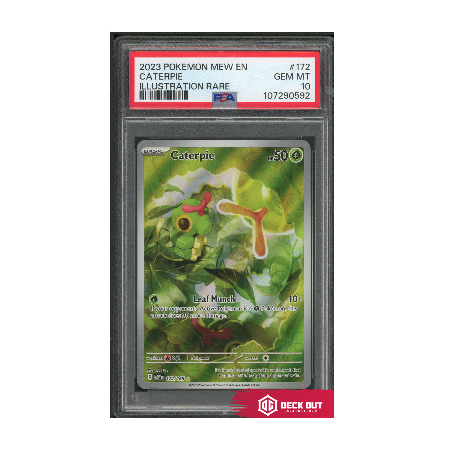 Caterpie - 2023 Pokemon Mew EN - #172 - PSA 10 - 107290592 - Deck Out Gaming