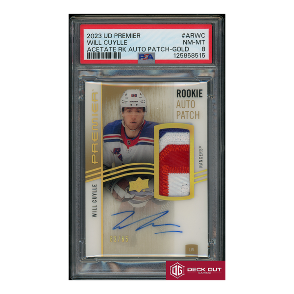 Will Cuylle - Acetate Rookie Auto Patch Gold - 62/65 - ARWC - PSA 8 - 125858515