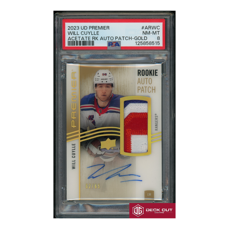Will Cuylle - Acetate Rookie Auto Patch Gold - 62/65 - ARWC - PSA 8 - 125858515-1