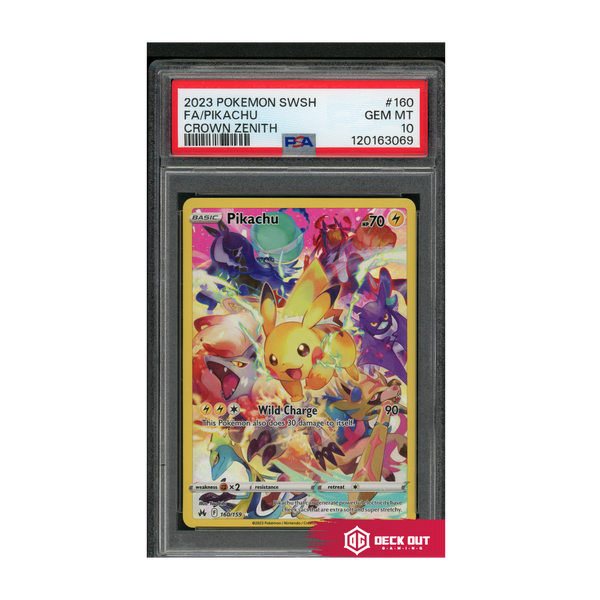 FA Pikachu - Crown Zenith - 160 - PSA 10 - 120163069 - Deck Out Gaming