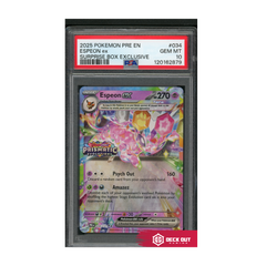 Espeon ex (Stamped) - Prismatic Evolutions - 034 - PSA 10 - 120162879 - Deck Out Gaming