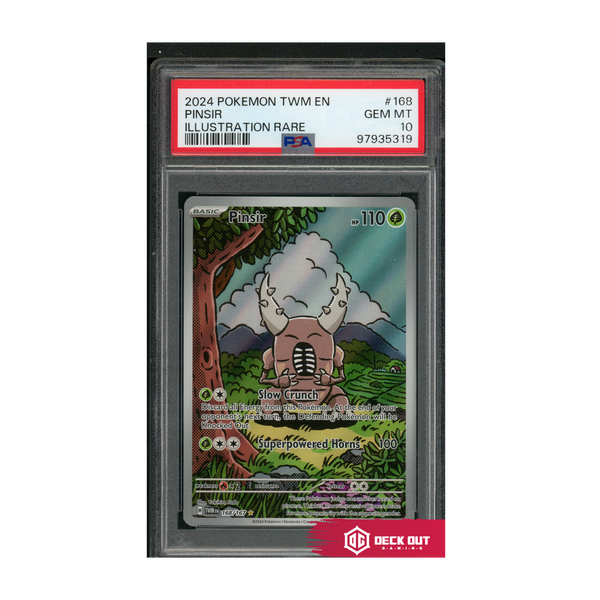 Pinsir - Illustration Rare - 2024 Pokemon TWM EN - 168 - PSA 10 - 97935319 - Deck Out Gaming