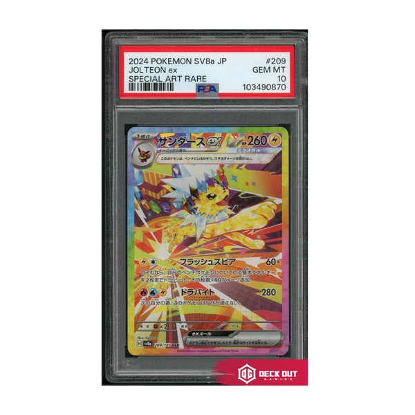 Jolteon ex (Japanese) - Terastal Festival - 209 - PSA 10 - 103490870 - Deck Out Gaming