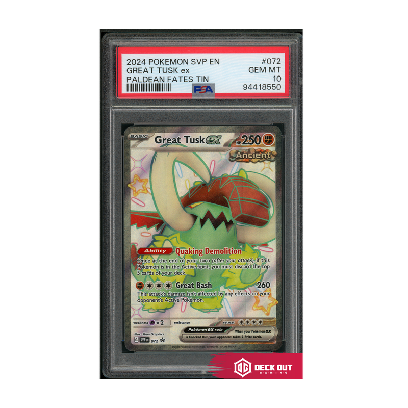 Great Tusk ex - SV Promos - SVP072 - PSA 10 - 94418550 - Deck Out Gaming