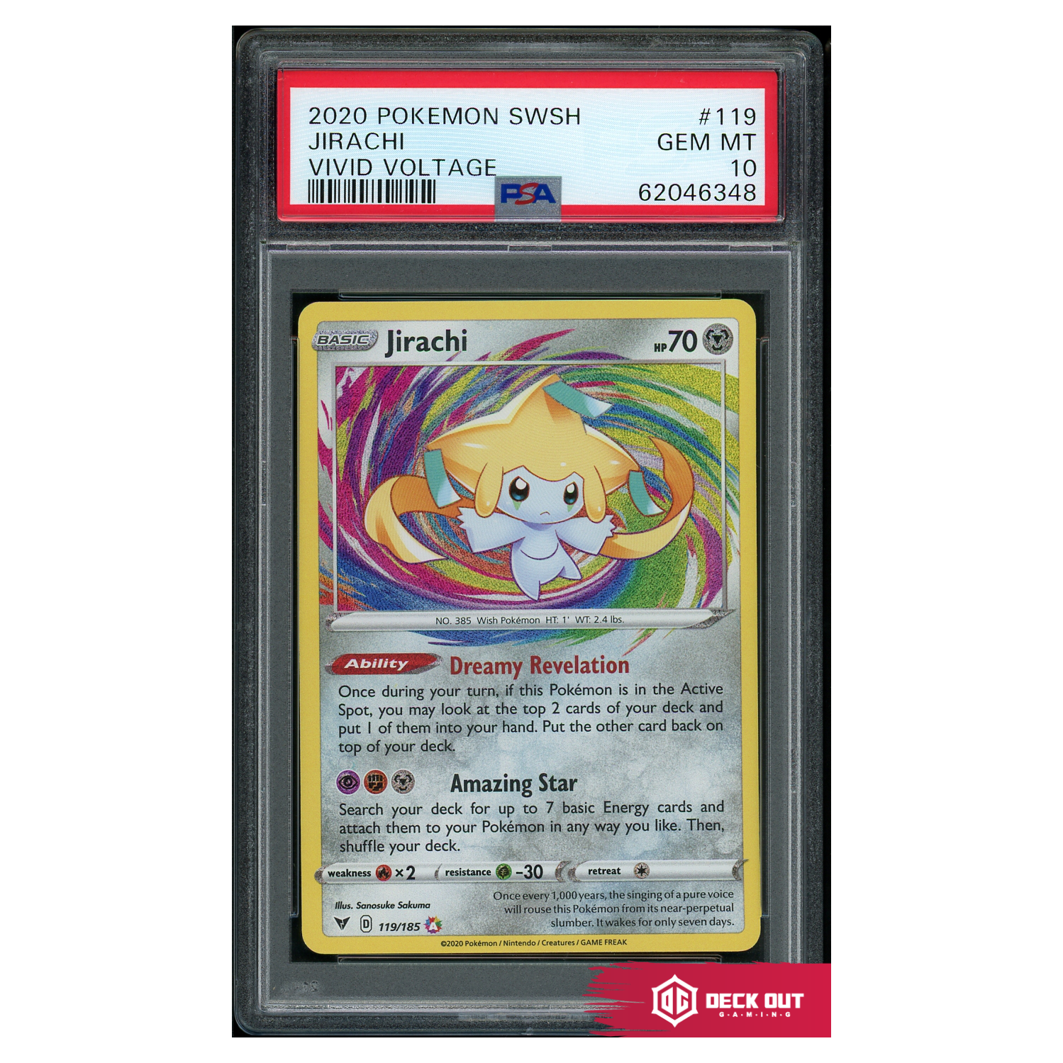 Jirachi - Vivid Voltage - 119 - PSA 10 - 62046348 - Deck Out Gaming