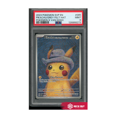 Pikachu Grey Felt Hat - Pokemon X Van Gogh - 2023 Pokemon SVP EN - 085 - PSA 9 - 126868273 - Deck Out Gaming