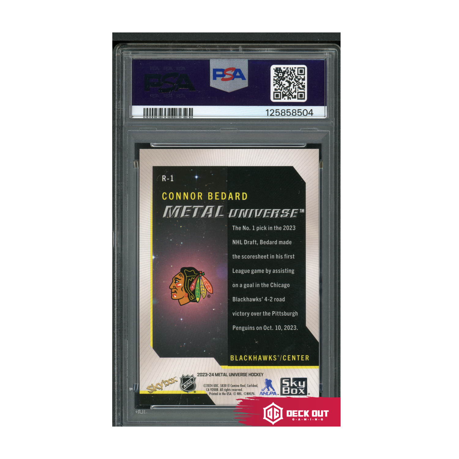 Connor Bedard - 2008-09 Rookie Retro - 2023 Metal Universe - R1 - PSA 8 - 125858504 - Deck Out Gaming